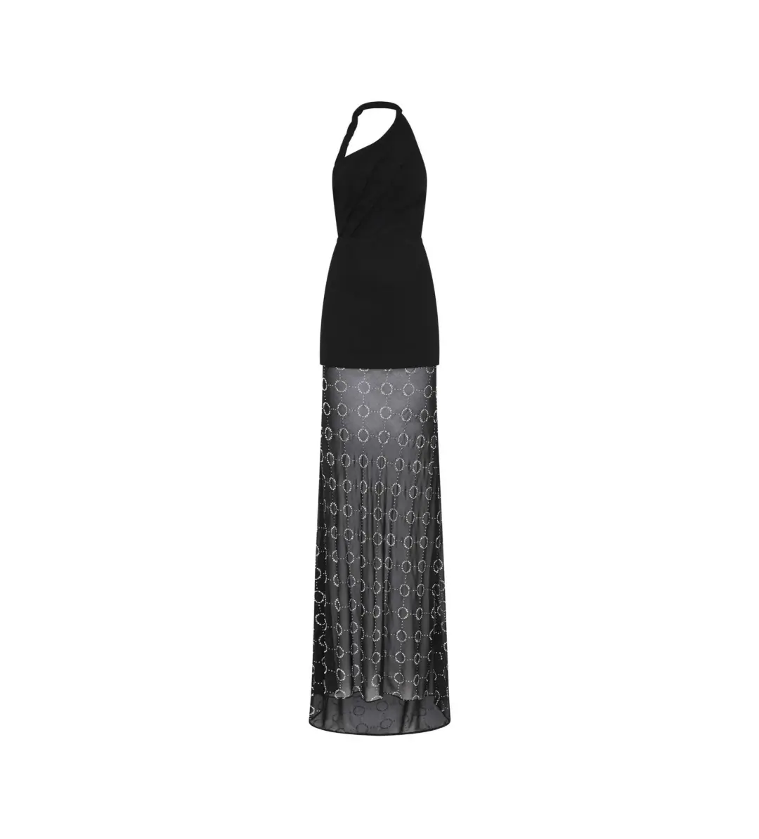 Rebecca Vallance Ellasandra Halter Gown Black Size 4 for rent on The Volte - main image