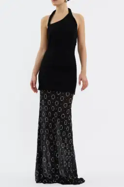 Rebecca Vallance Ellasandra Halter Gown Black Size 4 for rent on The Volte - image 2