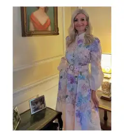 Zimmermann Dawning Buttoned Midi Dress Multi Hydrangea Size 3/AU 14 for rent on The Volte - image 2