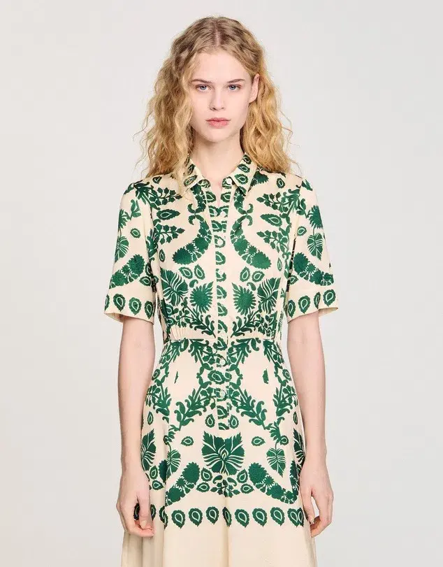 Sandro Lavandou Dress Floral Print Size AU 10 for rent on The Volte - main image