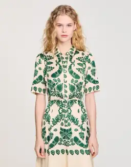 Sandro Lavandou Dress Floral Print Size AU 10 for rent on The Volte - image 2