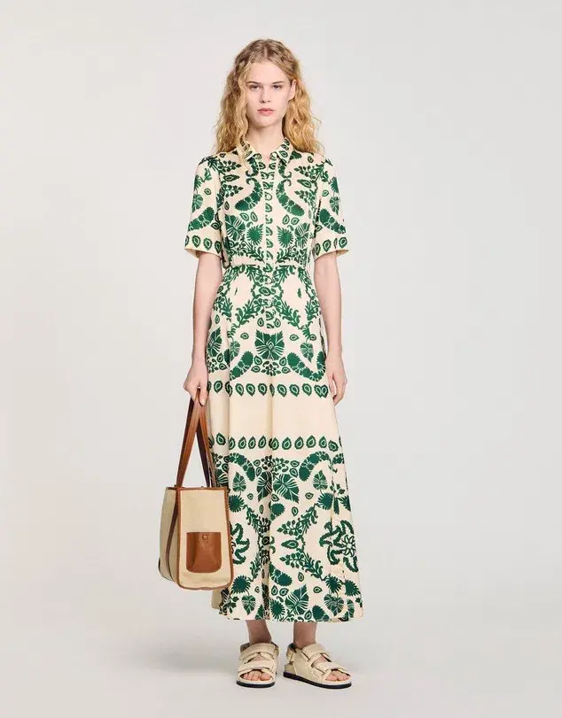 Sandro Lavandou Dress Floral Print Size AU 10 for rent on The Volte - main image