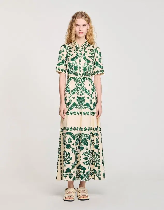 Sandro Lavandou Dress Floral Print Size AU 10 for rent on The Volte - main image