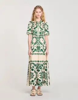 Sandro Lavandou Dress Floral Print Size AU 10 for rent on The Volte - image 4