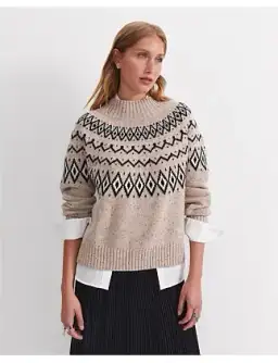 Sunflower Fair Isle Wool Sweater Oatmeal for rent on The Volte - image 1