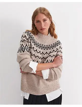 Sunflower Fair Isle Wool Sweater Oatmeal for rent on The Volte - main image