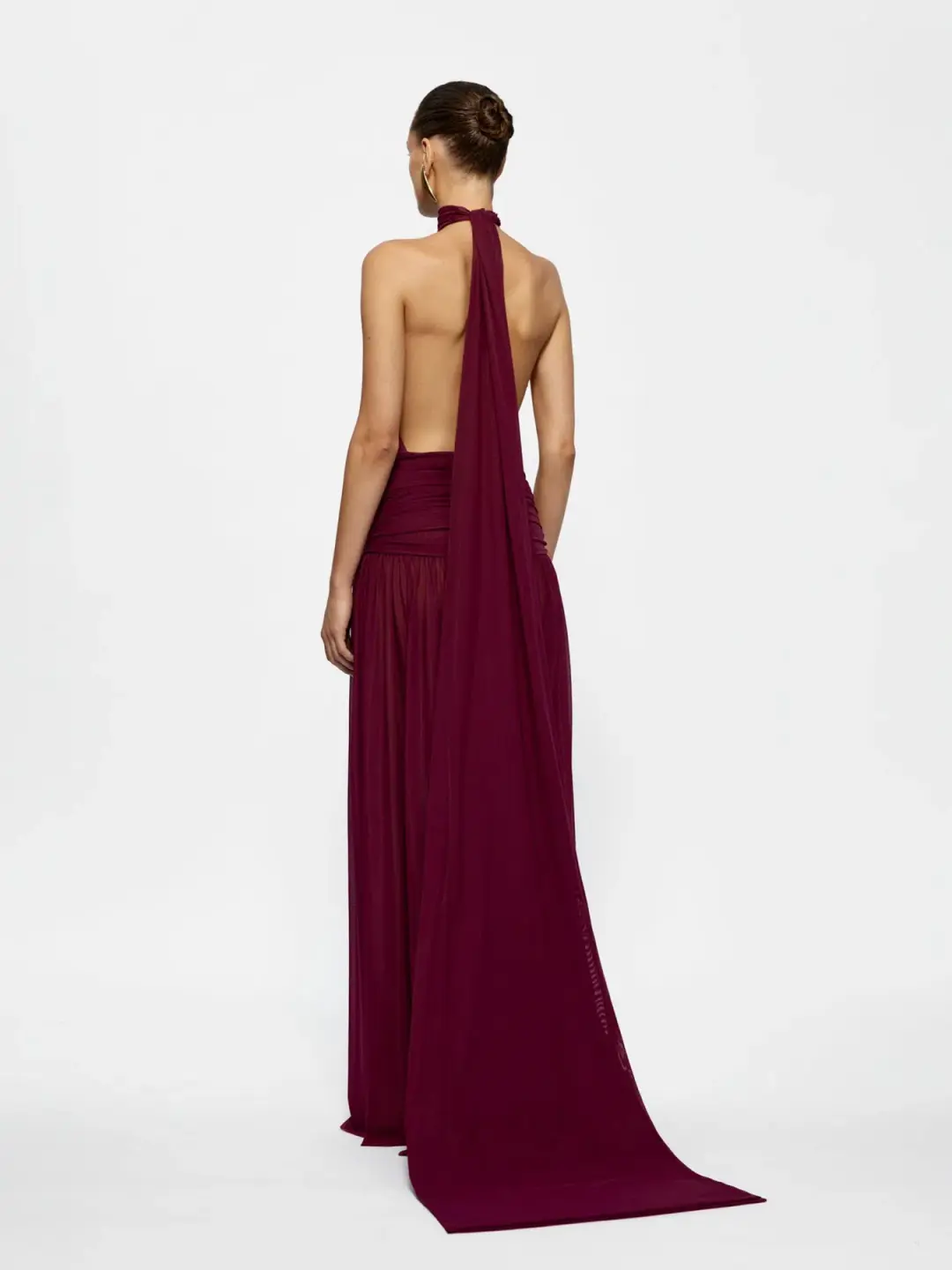 Effie Kats Verity Gown Maxi Dress in Burgundy Size L / AU 12 for rent on The Volte - main image