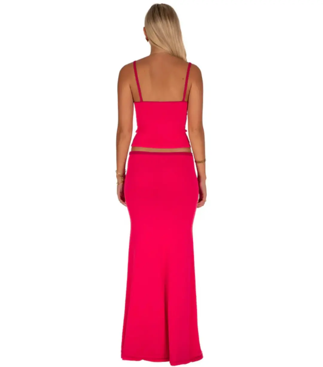 I am Delilah Lilly Tank and Maxi Skirt Set Red Size AU 8 for rent on The Volte - main image