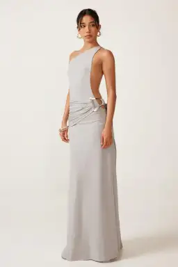 Ance Gria Gaia Gown Silver Grey Size 8