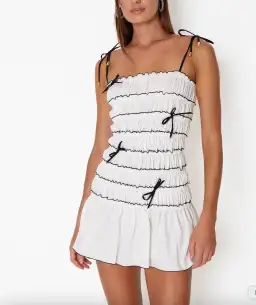 Cin Cin Femme Mini Dress in White Size AU 8 for rent on The Volte - image 2