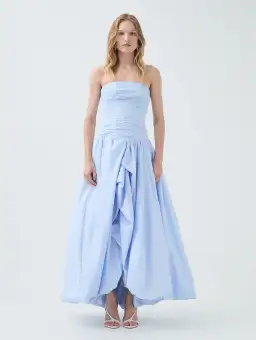 Aje Violette Bubble Hem Maxi Dress in Pearl Blue Size 12 for rent on The Volte - image 1
