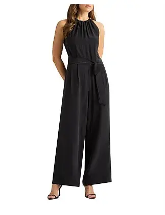 David Lawrence Gisele Silk Jumpsuit Black Size 14/L for rent on The Volte - main image