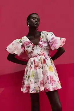 Aje Fleur Collage Mini Dress Floral Size AU 10 for rent on The Volte - image 3