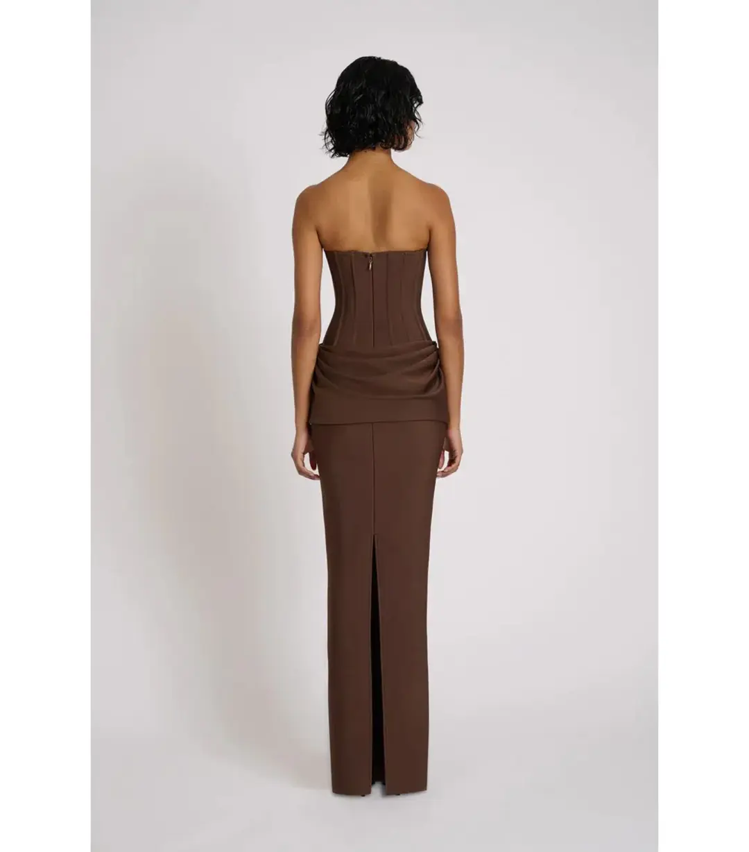 Eliya The Label Hilda Maxi Gown Brown Size AU 10 for rent on The Volte - main image
