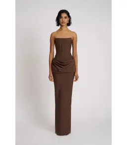 Eliya The Label Hilda Maxi Gown Brown Size AU 10 for rent on The Volte - image 2