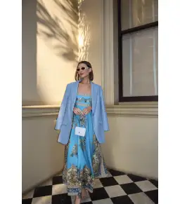 Alemais x La Sirena Boutique Exclusive Cassie Sundress Blue Print Size AU 10 for rent on The Volte - image 3