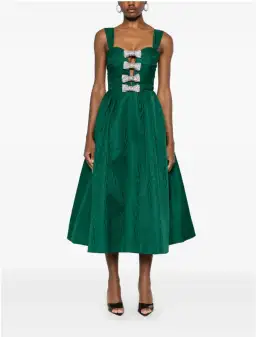 Rebecca Vallance Luiza Midi Dress Green Size 14