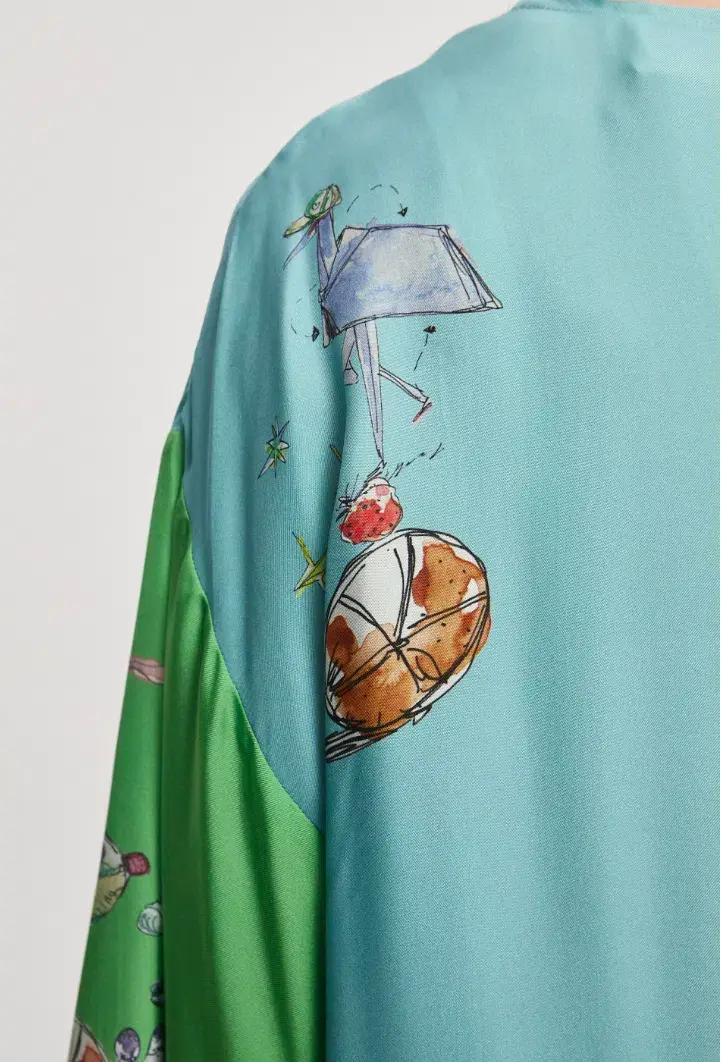 Alemais Daria Silk Midi Dress Multi Size 16 for rent on The Volte - main image