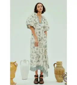 Alemais Casa Midi Dress Multi Floral Size AU 12