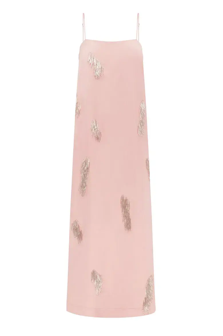 Alemais Cindy Embellished Slip Dress Pink Size 16 for rent on The Volte - main image