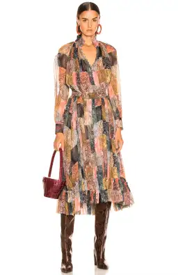 Zimmermann Ninety Six Smock Dress Multi Print Size 2 AU 12 for rent on The Volte - image 1