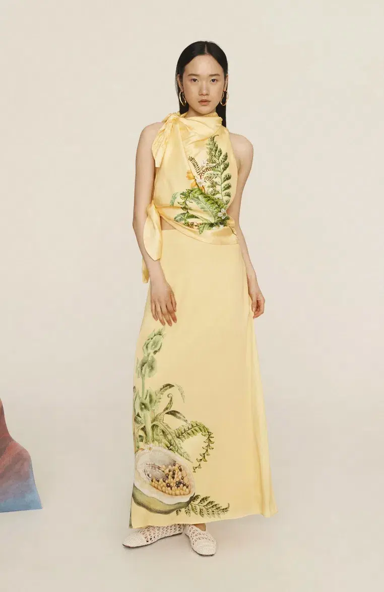 Alemais Sol Top and Skirt Set Yellow Size 16 for rent on The Volte - main image