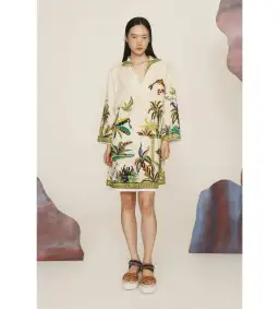 Alemais Day Dream Tunic Mini Dress Multi Print Size AU 12