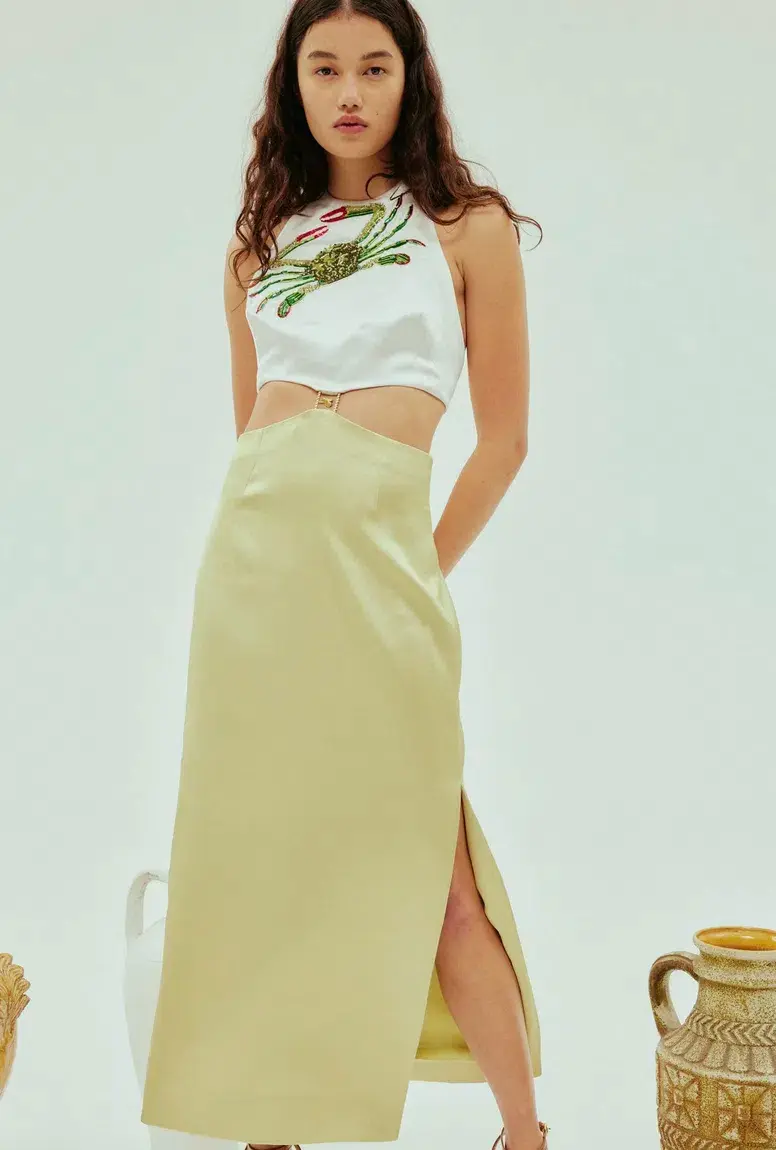 Alemais Seb Embellished Midi Dress Multi Size 16 for rent on The Volte - main image