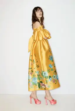 Alemais Dana Midi Dress Gold Size 12 for rent on The Volte - image 3