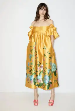 Alemais Dana Midi Dress Gold Size 12 for rent on The Volte - image 1