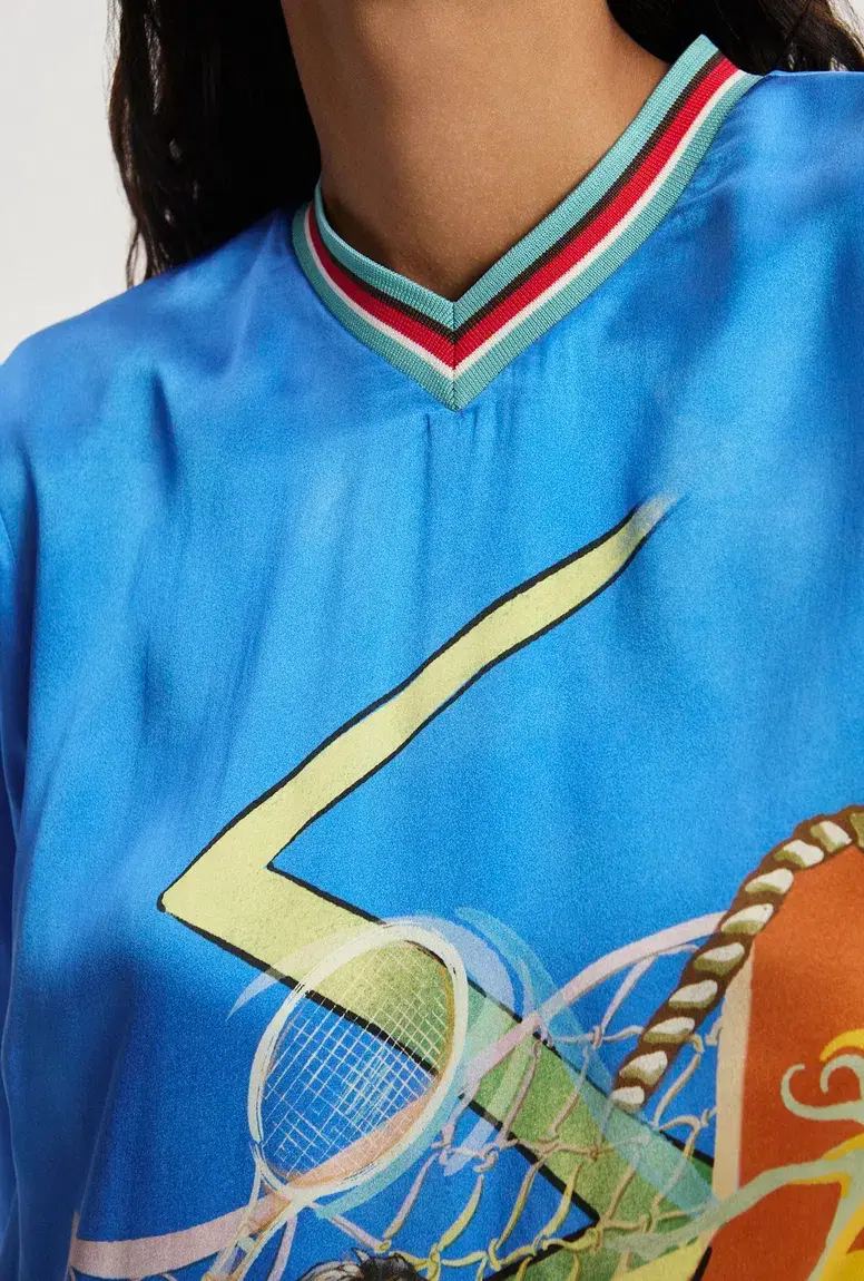 Alemais Lucky Pace Silk Midi Dress Print Size 16 for rent on The Volte - main image