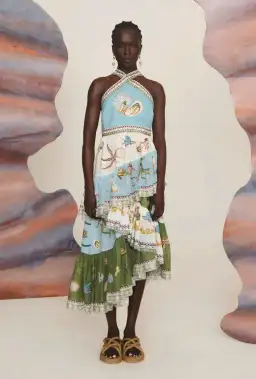 Alemais Bath House Midi Dress Multi Size 16 for rent on The Volte - image 1