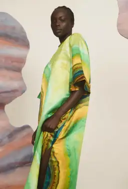 Alemais Iris Midi Dress Green/Multi Size 16 for rent on The Volte - image 5