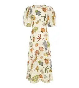 Alemais Sea Midi Dress Cream Print Size AU 16 for rent on The Volte - image 5