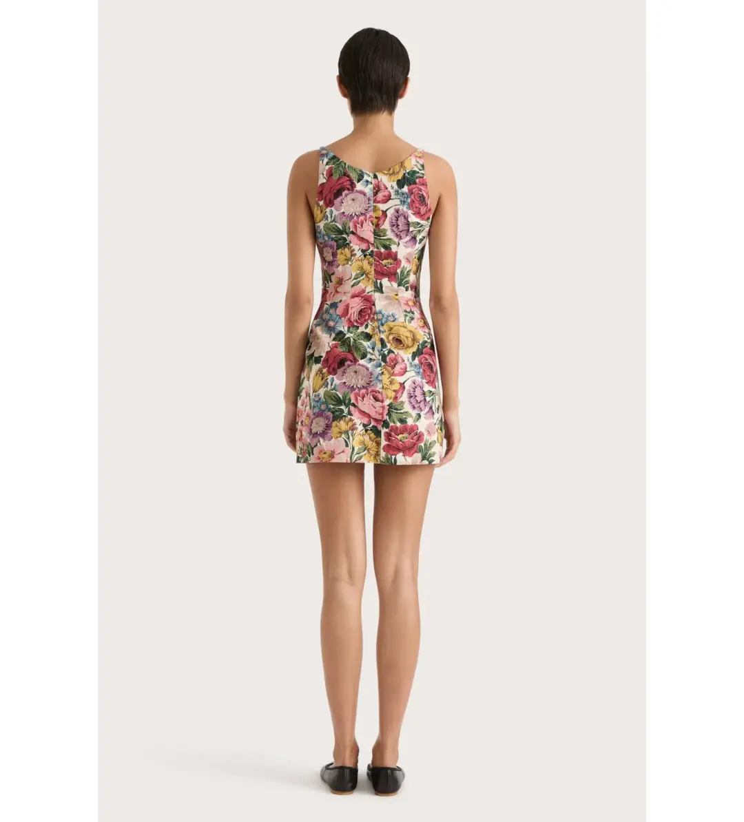 Faithfull the Brand Sanne Mini Dress Colette Floral Multi Size AU 8 for rent on The Volte - main image