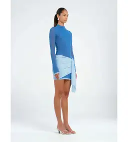 BENNI Kingsley Mini Dress Blue Size AU 6 for rent on The Volte - image 2