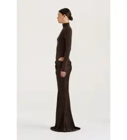 Henne Soraia Long Sleeve Maxi Dress Chocolate Size S AU 8 for rent on The Volte - image 2