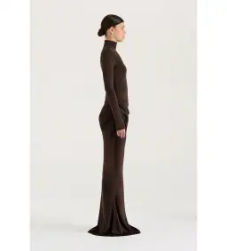 Henne Soraia Long Sleeve Maxi Dress Chocolate Size S AU 8 for rent on The Volte - image 3