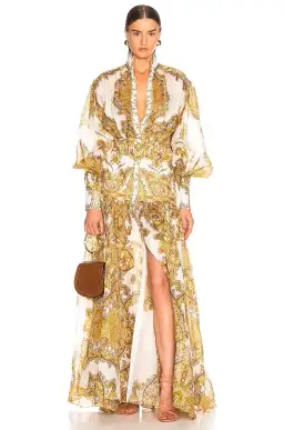 Zimmerman Zippy Billow Maxi Dress Golden Paisley Size 0 / SIze AU 8 for rent on The Volte - image 1