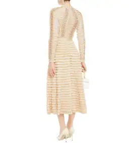 Zimmermann Espionage Ruffled Midi Dress in Cream Size 3/ AU 14 for rent on The Volte - image 2