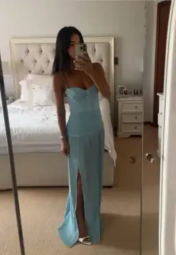 Manning Cartell Double Time Pleat Dress Maxi Acqua Spritz Size AU 8 for rent on The Volte - image 4