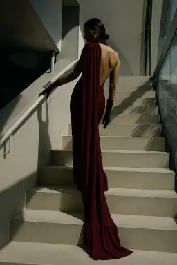 Effie Kats Haven Maxi Dress Burgundy Size 10 for rent on The Volte - image 6