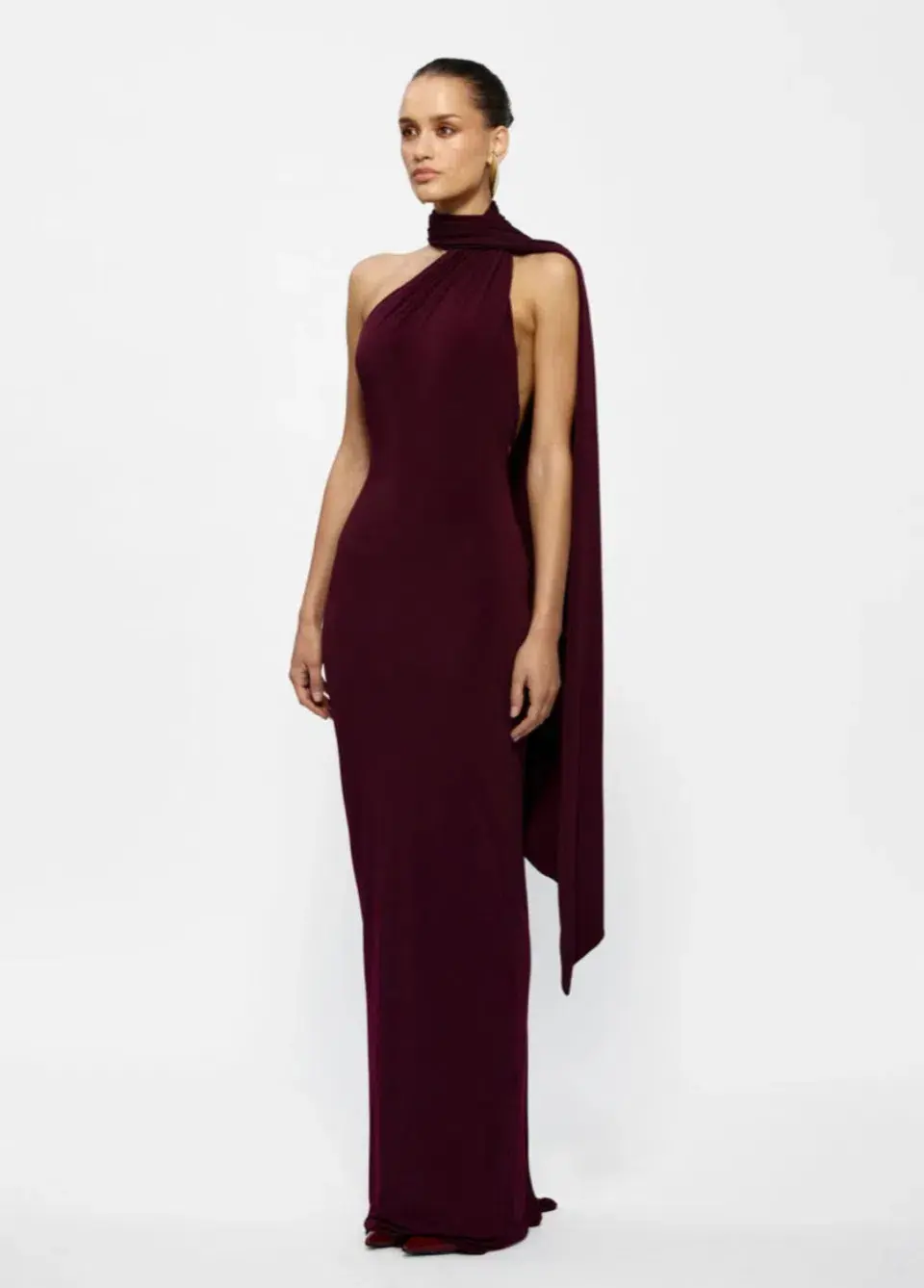Effie Kats Haven Maxi Dress Burgundy Size 10 for rent on The Volte - main image