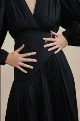 Acler Brooke Dress Midi Black Size AU 12 for rent on The Volte - image 4