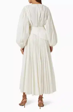 Acler Brooke Dress Midi Ivory Size AU 8 for rent on The Volte - image 3