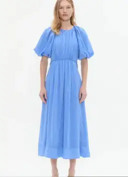 Aje Alma Midi Dress in Mist Blue Size 10