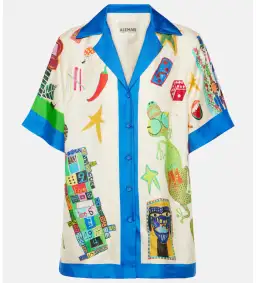 Alemais Rollers Silk Twill Shirt and Pants Multi Size 10 for rent on The Volte - image 7