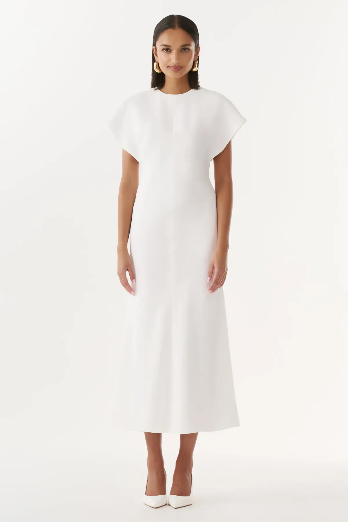 Tongera Alexandra Midi Dress White Size 10