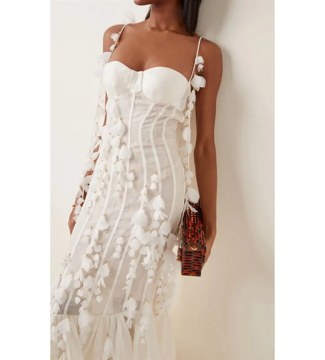 Zimmermann Botanica Petal Gown White Size 1/AU 10 for rent on The Volte - main image