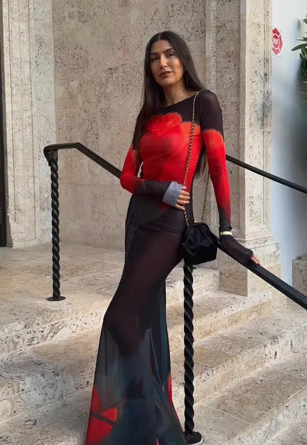 Rat & Boa Juniper Maxi Dress in Multi Size AU 10 for rent on The Volte - main image